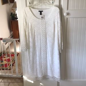 Alfani bright white dress